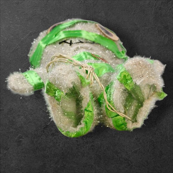 Vintage Light-Up Halloween Mummy Decoration 19” Green Wrap Heart Cute Spooky - Picture 5 of 11